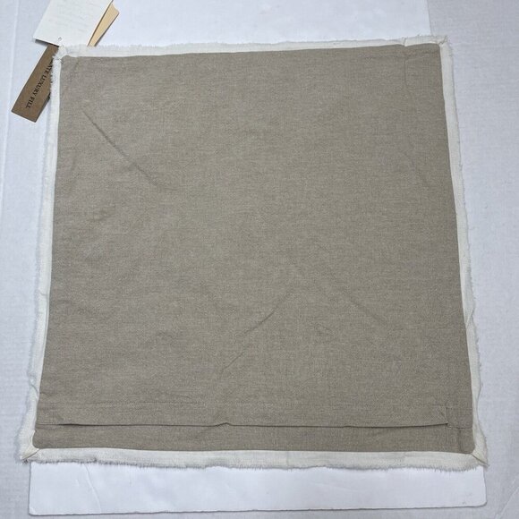 The Home Throw Pillow Covers Floral Daisy 18x18 Embroidered Textured Cotton Boho - Picture 10 of 12